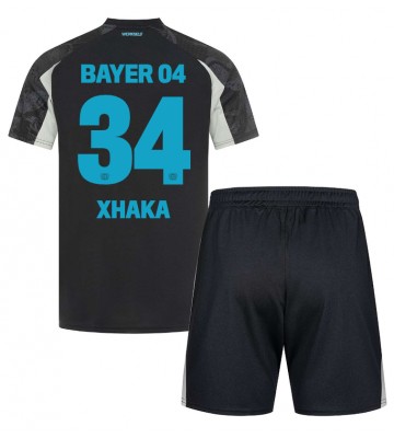 Bayer Leverkusen Granit Xhaka #34 Tredje Kläder Barn 2024-25 Kortärmad (+ Korta byxor)